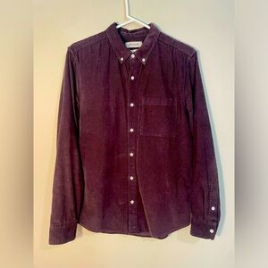Madewell - Men’s - Small - Purple Corduroy Button Down